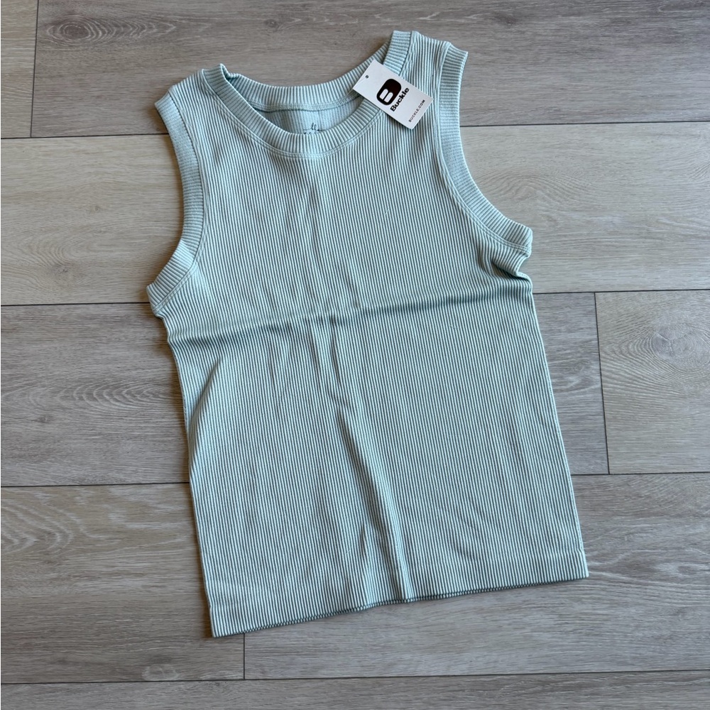 BKE CORE High Neck Ribbed Contour Tank Top women’s size medium large